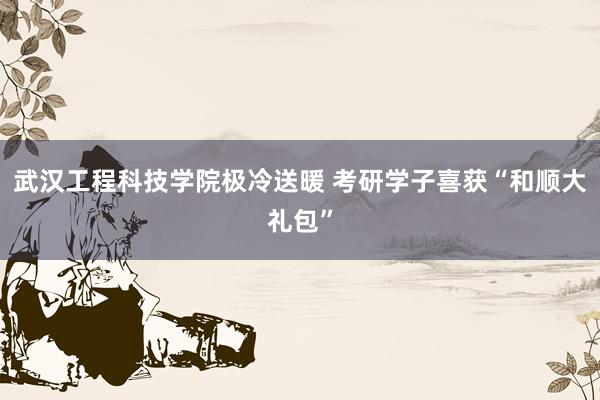 武汉工程科技学院极冷送暖 考研学子喜获“和顺大礼包”